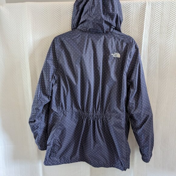 The North Face Resolve Polka Dot Rain Jacket Dryvent Navy White XL Outdoors - Picture 14 of 16